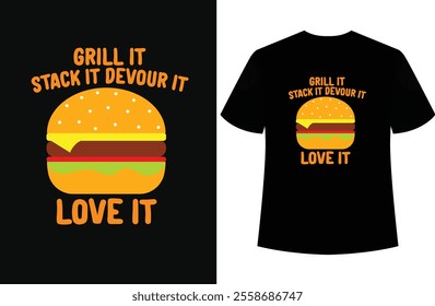 Awsome unick burger flag t-shirt design vector quotes lettering t shirt design for print,,100% original eps vector file ,