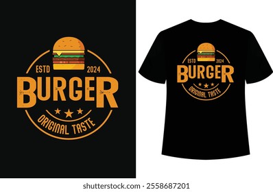 Awsome unick burger flag t-shirt design vector quotes lettering t shirt design for print,,100% original eps vector file ,