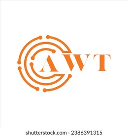 AWT letter design. AWT letter technology logo design on white background. AWT Monogram logo design for entrepreneur and business.