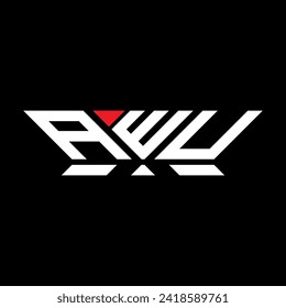 AWU letter logo vector design, AWU simple and modern logo. AWU luxurious alphabet design  