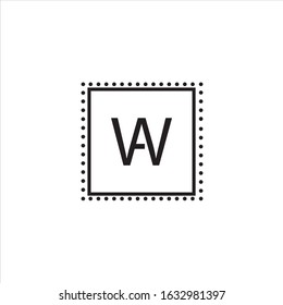 AW/WA letter logo design with vector graphic