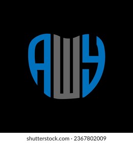 AWY letter logo creative design. AWY unique design.
