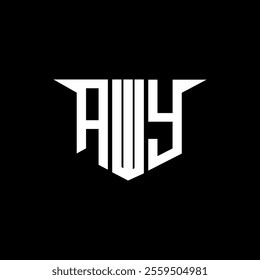 AWY letter logo design with white background in illustrator, vector logo modern alphabet font overlap style, calligraphy designs for logo, Poster, Invitation, etc.