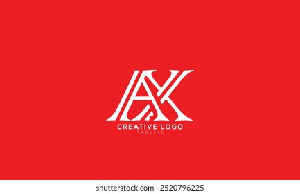 AX AY AK Diseño de logotipo de letra de monograma inicial Abstractas