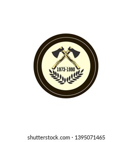 Ax Badges Logo Simple  and retro
