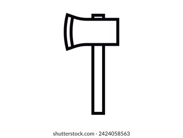 Ax schwarz Symbol auf weißem Hintergrund.