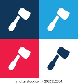 Ax blue and red four color minimal icon set