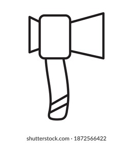 ax camping tool line style icon vector illustration design