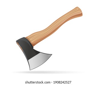 Ax for chopping wood. Colored vector icon isolated on white background