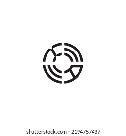 AX circle initial logo concept in high quality professional design that will print well across any print media