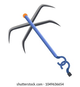 Ax climbing icon. Flat illustration of ax climbing vector icon for web