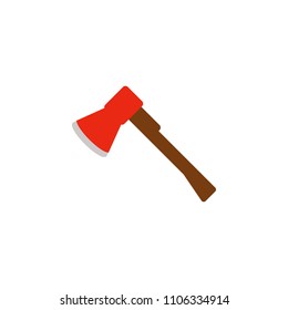 ax colored illustration. Element of camping icon for mobile concept and web apps. Flat design ax colored illustration can be used for web and mobile. Premium icon on white background