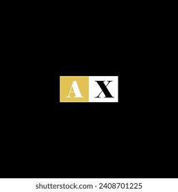 AX creative modern letters logo design template