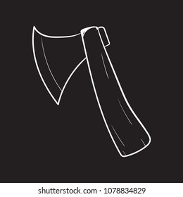 ax doodle icon flat black