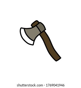 ax doodle icon, vector illustration