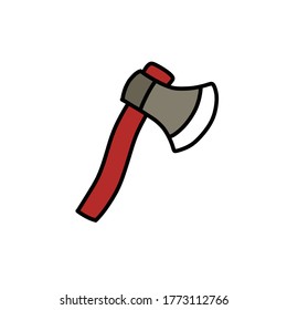 icono del doodle ax, ilustración vectorial