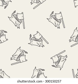 ax doodle seamless pattern background