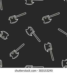 ax doodle seamless pattern background