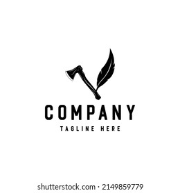 plantilla de diseño de logotipo de vectores de iconos con plumas