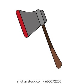 Ax felling trees