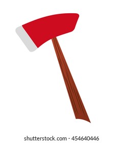 ax firefighter tool icon graphic isolated vector