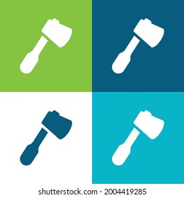 Ax Flat four color minimal icon set
