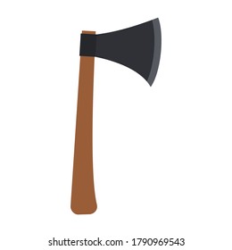 Ax in flat style isolated on white background. Vector illustration