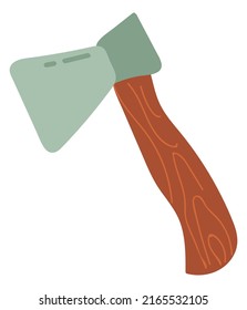 Ax hand drawn. White background, isolate. Vector illustration.