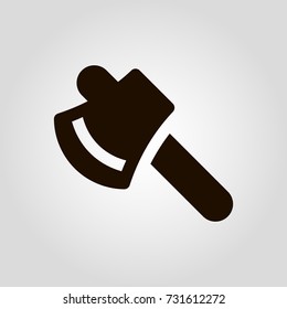 Ax or hatchet isolated flat vector icon