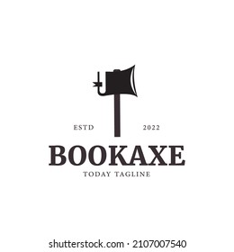 ax hipster and book logo vector icon symbol illustration design
