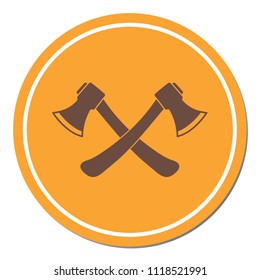 The ax icon. Axe symbol. Flat Vector illustration