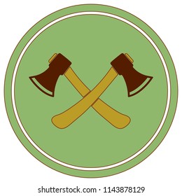 The ax icon. Axe symbol. Flat Vector illustration

