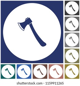 The ax icon. Axe symbol. Flat Vector illustration


