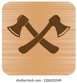 The ax icon. Axe symbol. Flat Vector illustration

