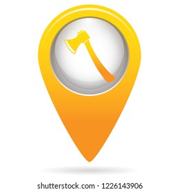 The ax icon. Axe symbol. Flat Vector illustration