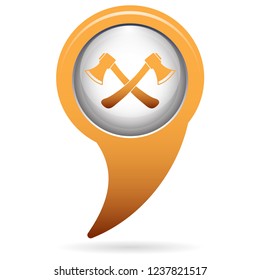 The ax icon. Axe symbol. Flat Vector illustration