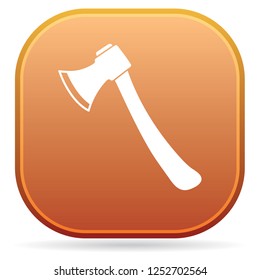 The ax icon. Axe symbol. Flat Vector illustration