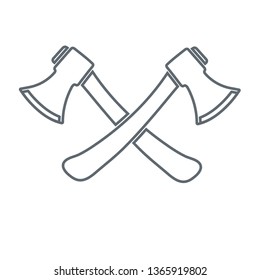 The ax icon. Axe symbol. Flat Vector illustration

