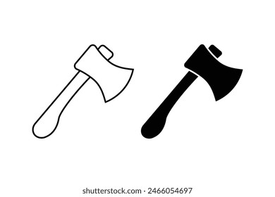 The ax icon. Axe symbol. Flat Vector illustration