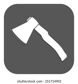 The ax icon. Axe symbol. Flat Vector illustration. Button