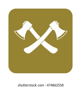 The ax icon. Axe symbol. Flat Vector illustration

