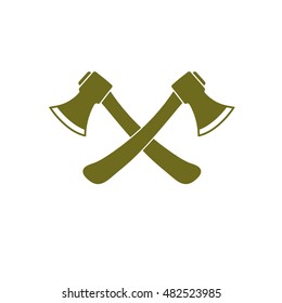 The ax icon. Axe symbol. Flat Vector illustration
