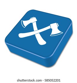 The ax icon. Axe symbol. Flat Vector illustration
