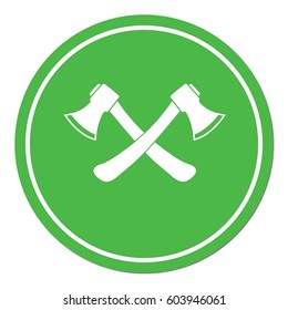The ax icon. Axe symbol. Flat Vector illustration

