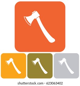 The ax icon. Axe symbol. Flat Vector illustration