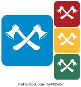 The ax icon. Axe symbol. Flat Vector illustration

