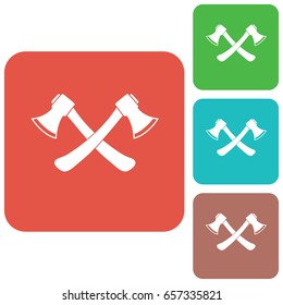 The ax icon. Axe symbol. Flat Vector illustration

