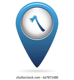 The ax icon. Axe symbol. Flat Vector illustration