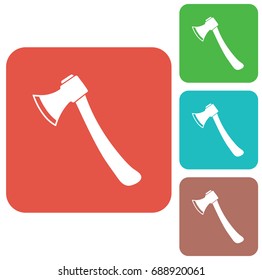 The ax icon. Axe symbol. Flat Vector illustration