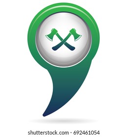 The ax icon. Axe symbol. Flat Vector illustration